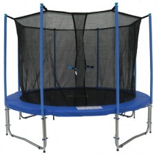 ExacMe 10-Foot Trampoline, with Safety Enclosure and Ladder, Blue (Box 2 of 2)   